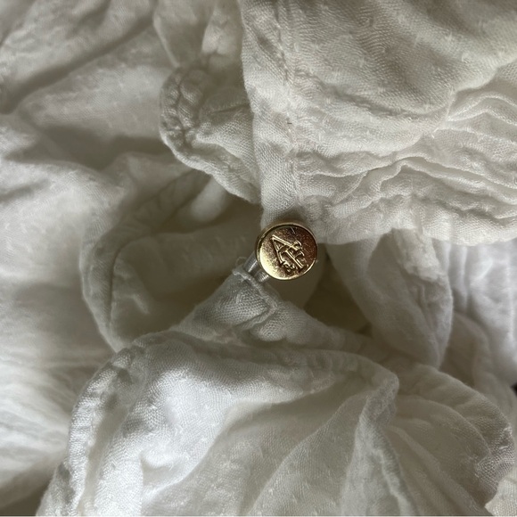 EUC Abercrombie & Fitch Elegant Ruffle Sleeves White Women's Top (Small) Lined - Picture 7 of 9